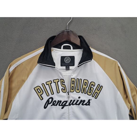 Pittsburg Penguins G-III Sports Carl Banks NHL Full Zip Jacket Size Large White - Picture 3 of 6